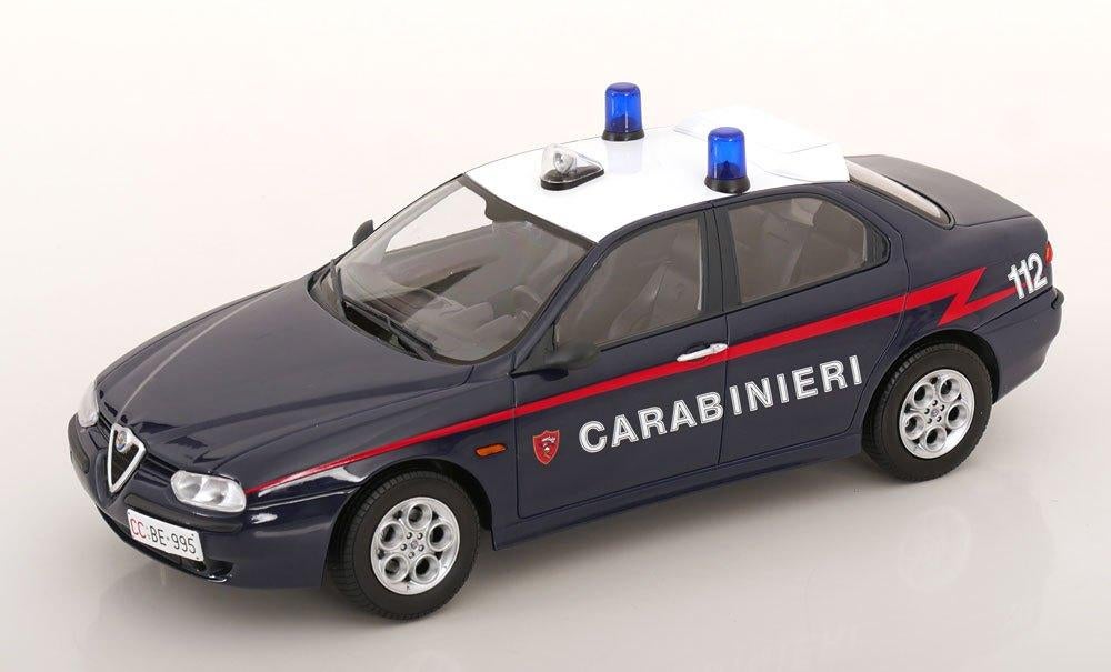 Alfa Romeo 156 "Carabinieri" 1998 Donkerblauw 1-18 Triple 9, Hobby en Vrije tijd, Modelauto's | 1:18, Overige merken, Tschuiten@hotmail.com