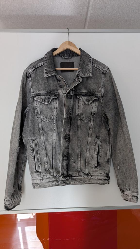 Spijkerjack spijkerjas Anti Blue L, Kleding | Heren, Jassen | Zomer, Maat 52/54 (L), Zwart, Ophalen of Verzenden, Zo goed als nieuw