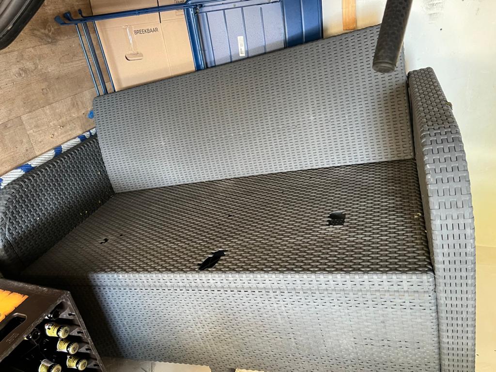 Gratis tuinbankje, Tuin en Terras, Ophalen, Gebruikt, Kunststof