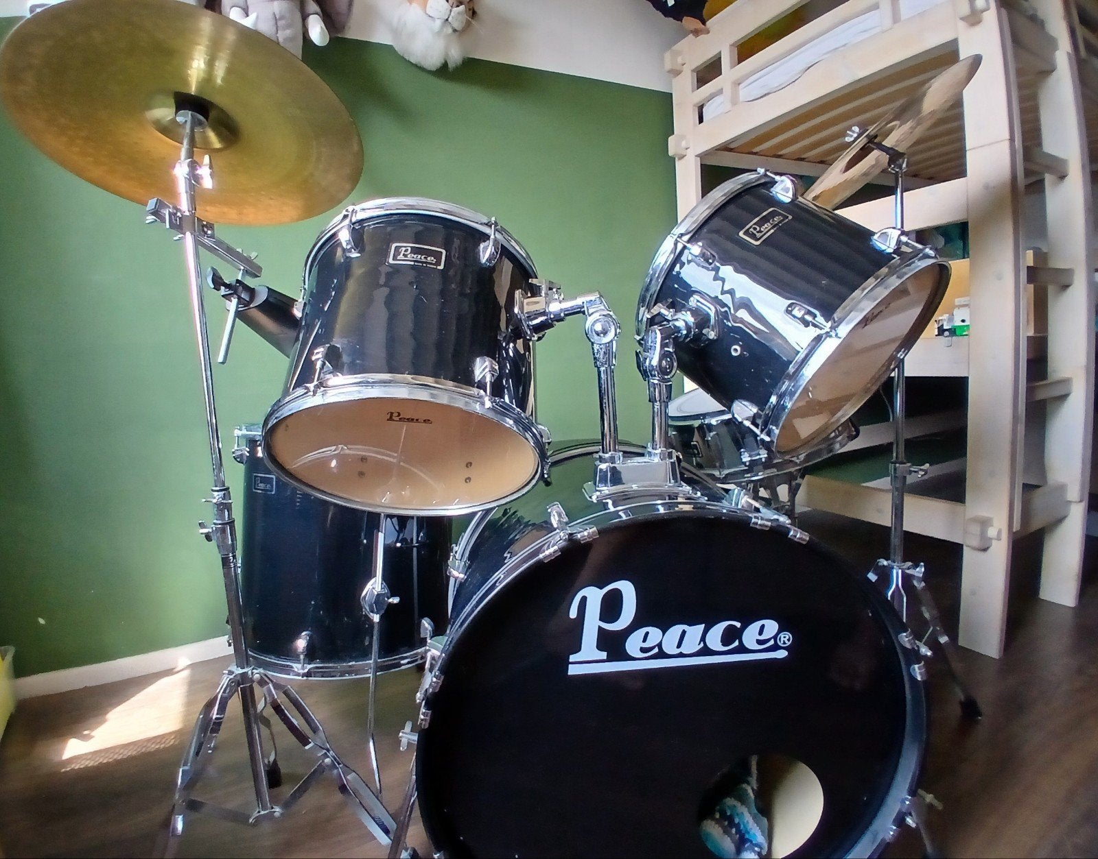 Peace drumstel met veel extra's, Muziek en Instrumenten, Drumstellen en Slagwerk, Ophalen, Gebruikt, Overige merken