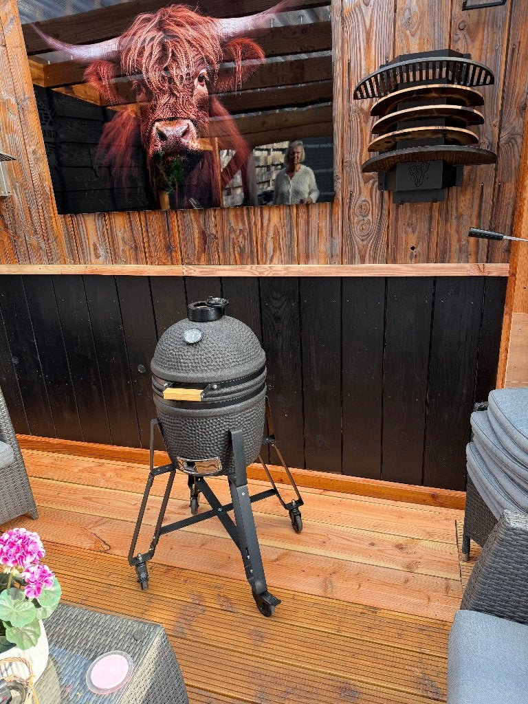 Kamado 16 inch, Tuin en Terras, Ophalen, Zo goed als nieuw, Met accessoires