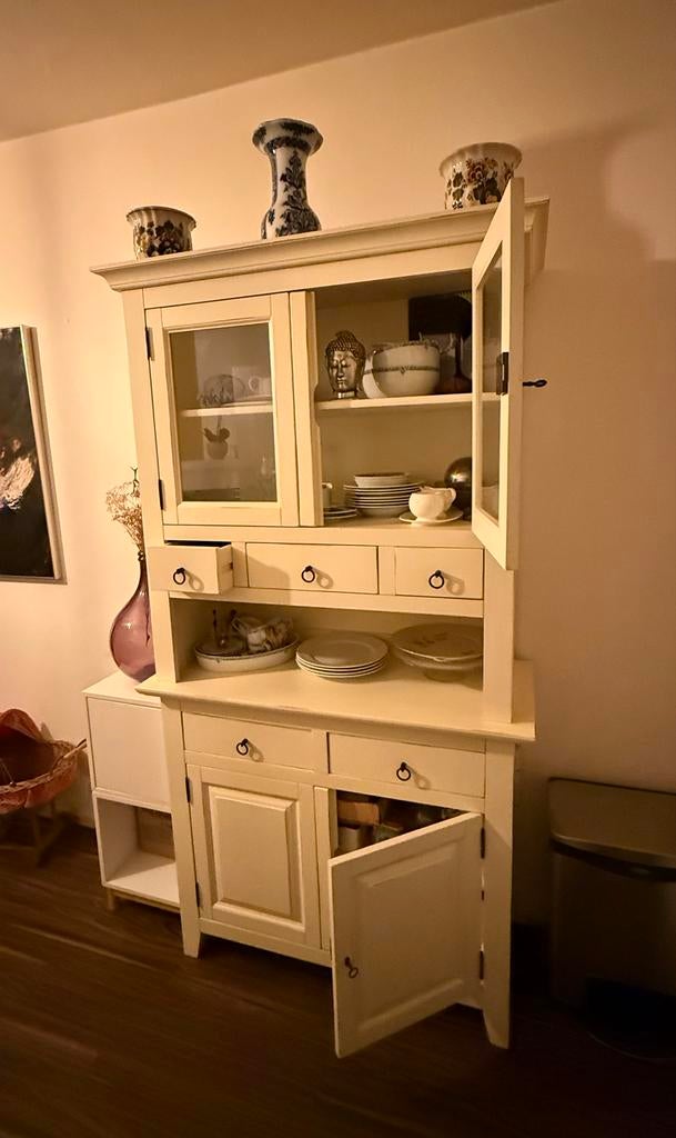 Zo goed als nieuwe servieskast - wit, Ophalen, 100 tot 150 cm, Zo goed als nieuw, Met lade(s)