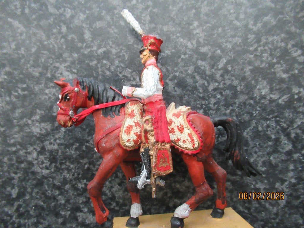 MINIATUUR -CAVALERIST TE PAARD- MARSHAL MURAT -LANCIERS?, Antiek en Kunst, Ophalen of Verzenden