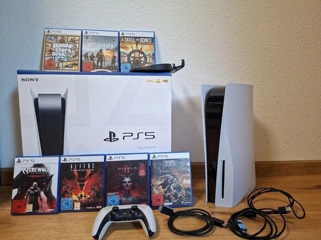 Sony PS5 PlayStation 5-console Disc Edition 825 GB wit 7 PS5, Spelcomputers en Games, Spelcomputers | Sony PlayStation 5, Verzenden