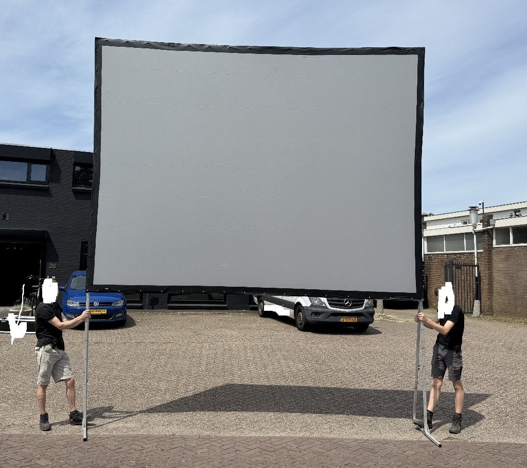 DMT Projectie scherm Beamer scherm (doorzicht) 4 x 3 meter, Audio, Tv en Foto, Projectieschermen, Ophalen, Gebruikt