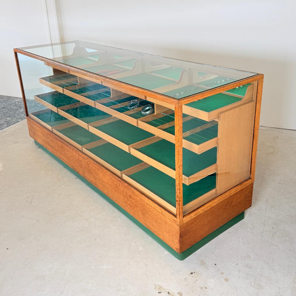 Vintage eiken fournituren toonbank – SLB Stuttgart, Ophalen of Verzenden