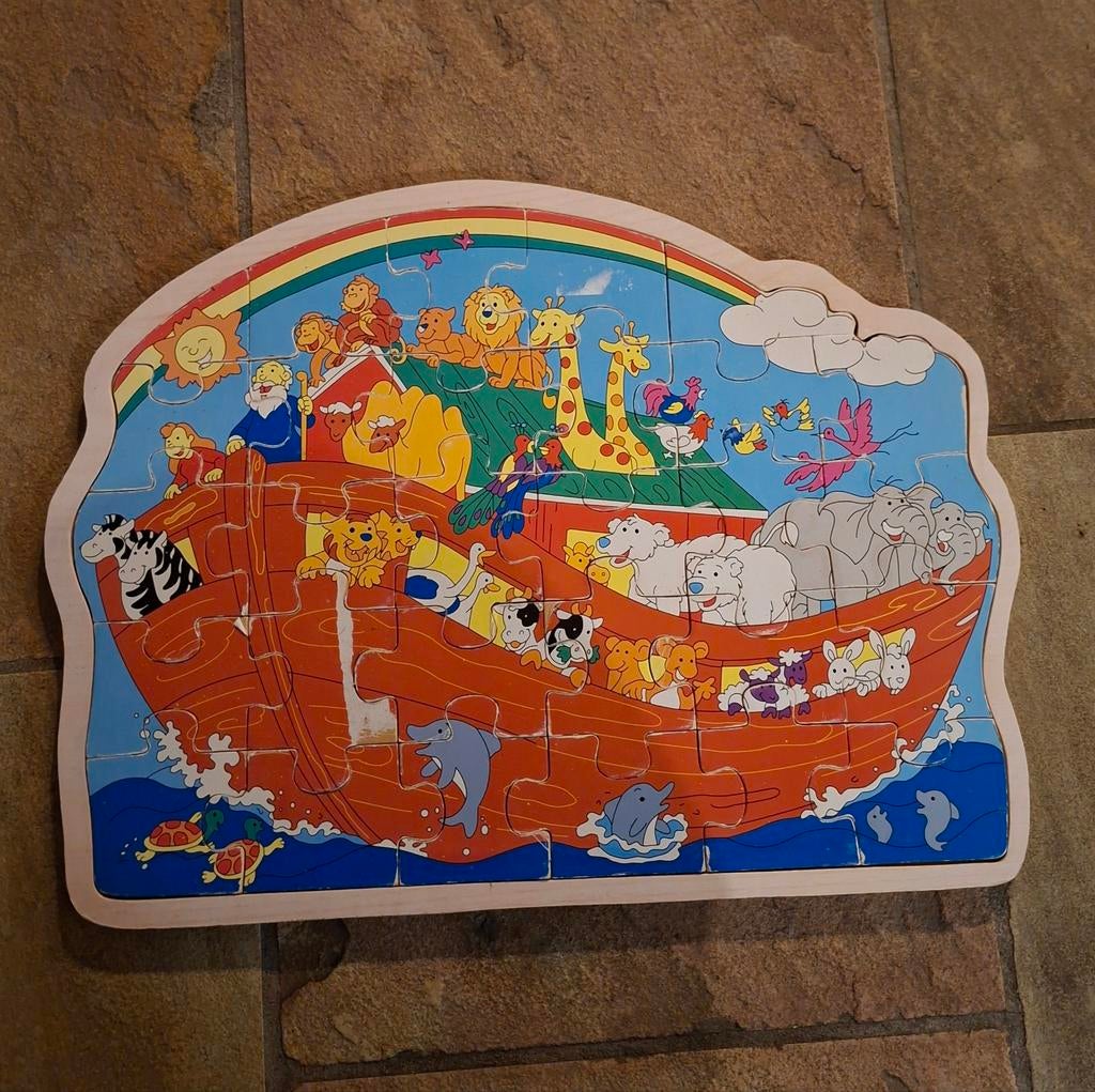 Kleuter puzzel Ark van Noach, 2 tot 4 jaar, Gebruikt, 10 tot 50 stukjes, Ophalen of Verzenden