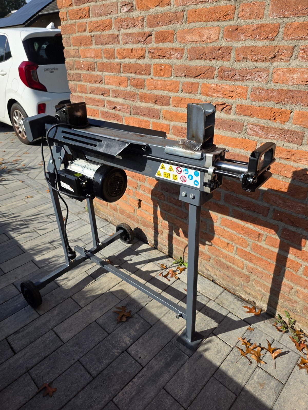 7 tons houtklover op verrijdbaar standaard, Tuin en Terras, Ophalen of Verzenden, Gebruikt