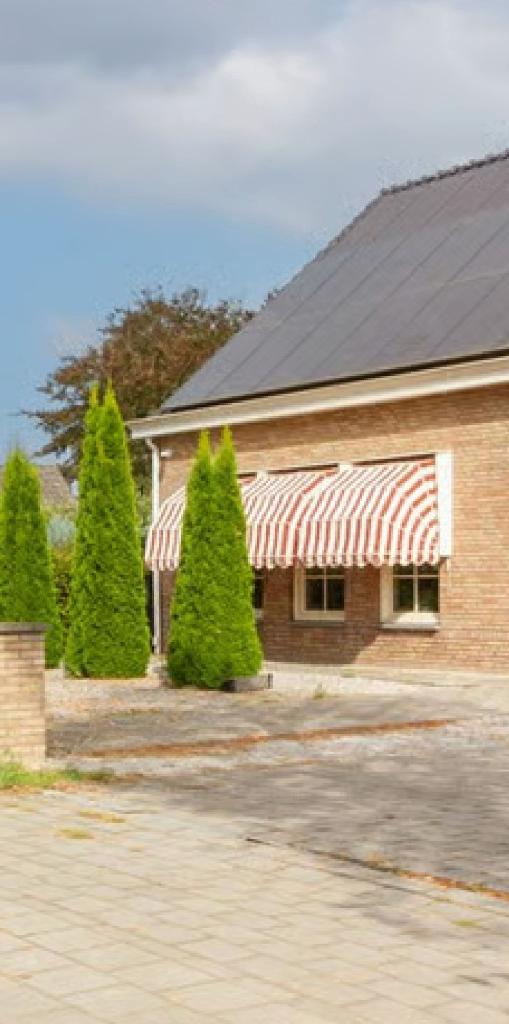 3x markies rood/wit gestreept, Tuin en Terras, Zonneschermen, Ophalen, Gebruikt, Minder dan 250 cm, Markies