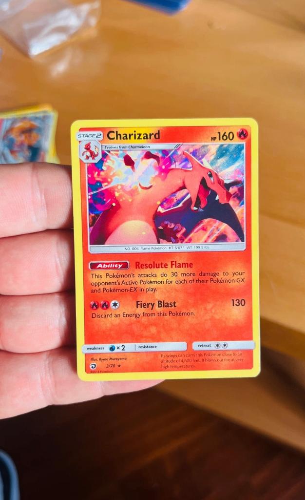 Charizard 3/70 Holo Dragon Majesty Pokemon, Verzenden, Zo goed als nieuw, Losse kaart, Foil