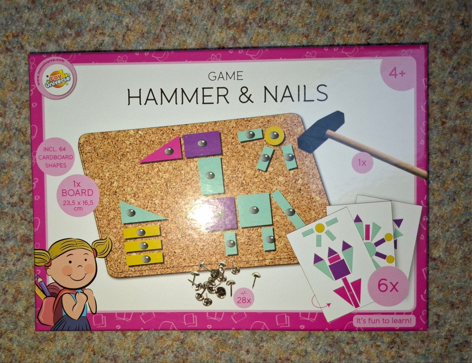 Hamer en Spijkers Spel - Creatief Knutselen voor Kinderen, Ophalen of Verzenden, Zo goed als nieuw, Knutselen