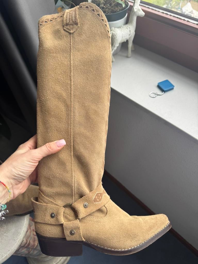 Cha cowboy boots maat 38, Verzenden, Zo goed als nieuw, Bruin, Hoge laarzen