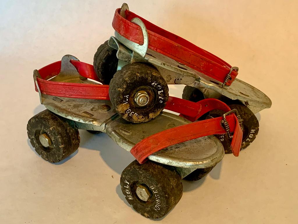 Vintage rolschaatsen jaren 70, Antiek en Kunst, Antiek | Speelgoed, Ophalen of Verzenden