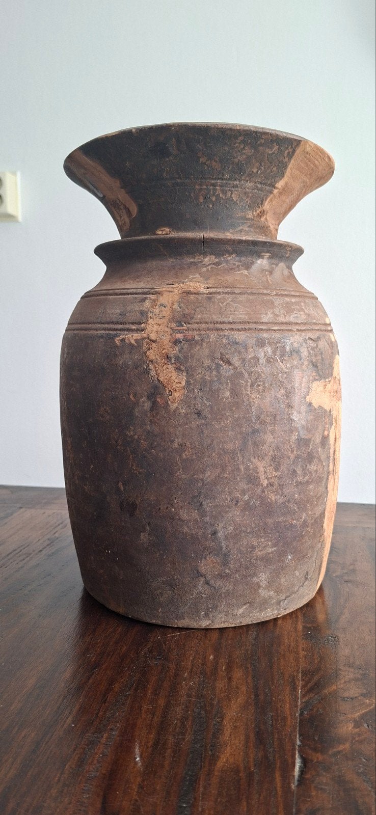 nepalese kruik, Huis en Inrichting, Ophalen, Zo goed als nieuw, Rond, Hout