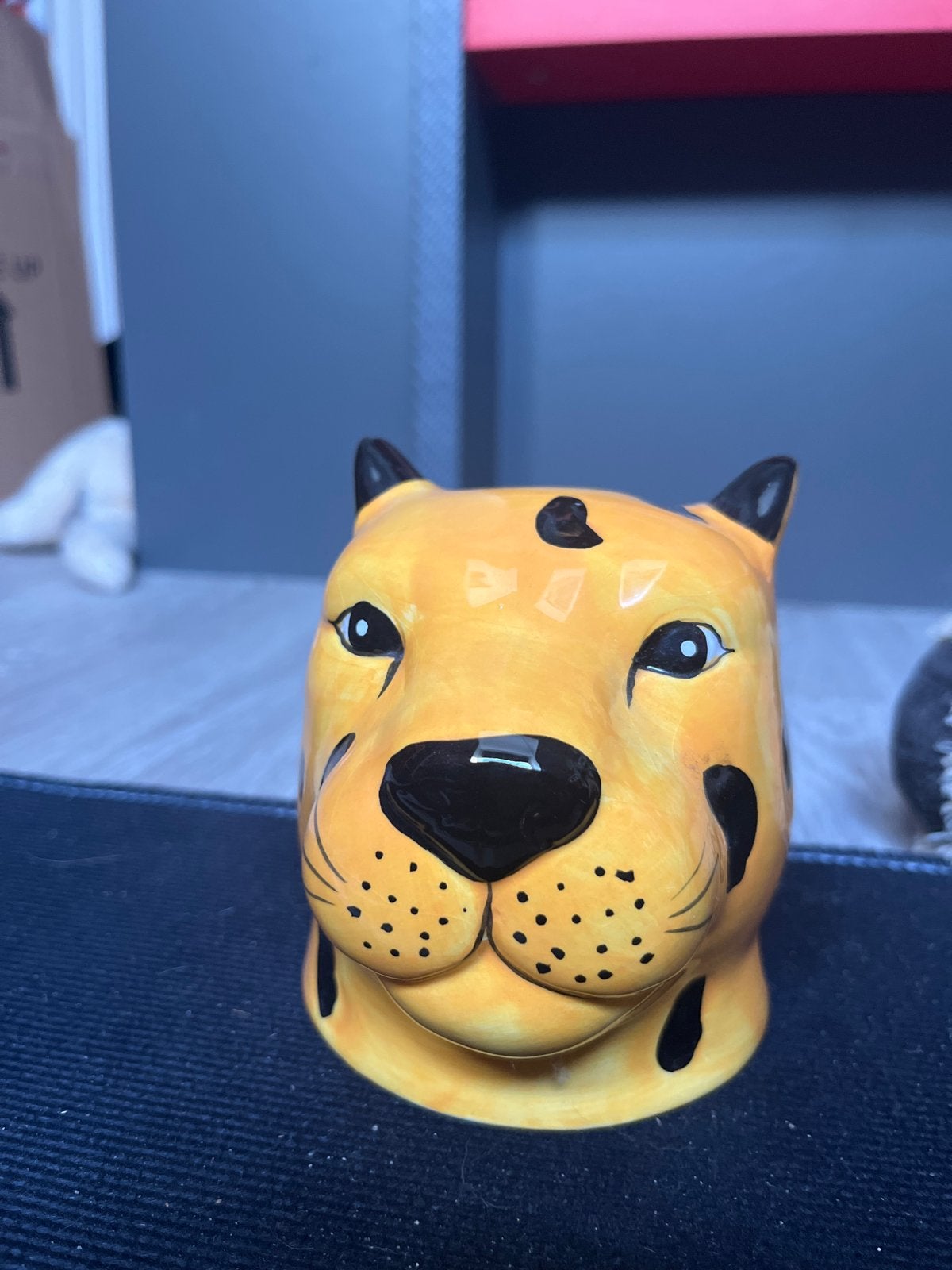 Leuke tijger spaarpot - Keramiek, Verzamelen, Spaarpotten, Ophalen of Verzenden, Gebruikt, Steen, Aardewerk of Keramiek, Dier