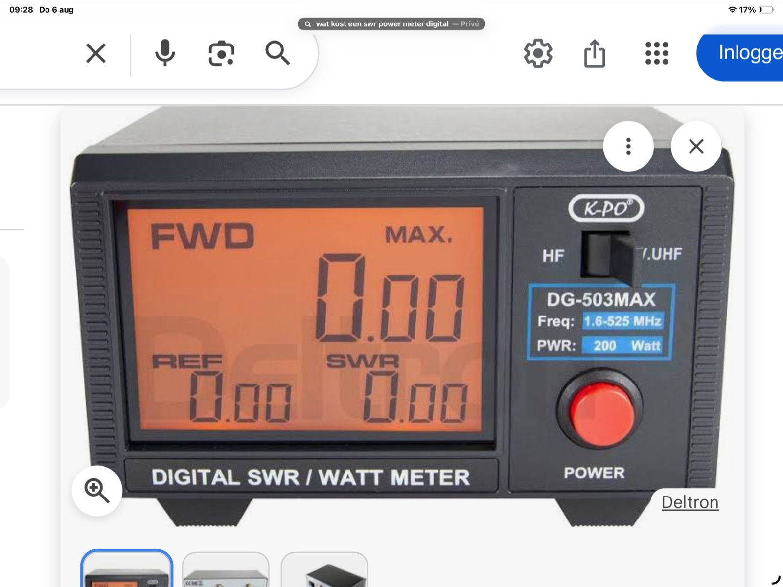 LET  OP GEZOCHT !!! K-PO DG-503MAX Digitale SWR / Watt Meter, Ophalen of Verzenden, Gebruikt