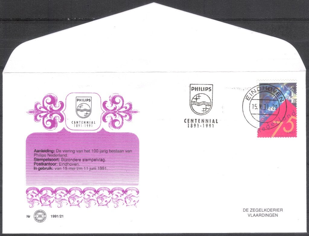 100 jaar Philips Nederland 1991, Verzenden, Envelop