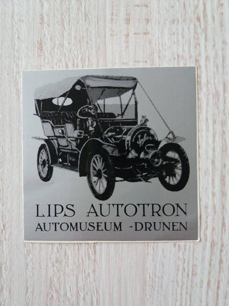 sticker LIPS AUTOTRON automuseum - Drunen ( 1 ), Verzamelen, Ophalen of Verzenden, Zo goed als nieuw, Bedrijf of Vereniging