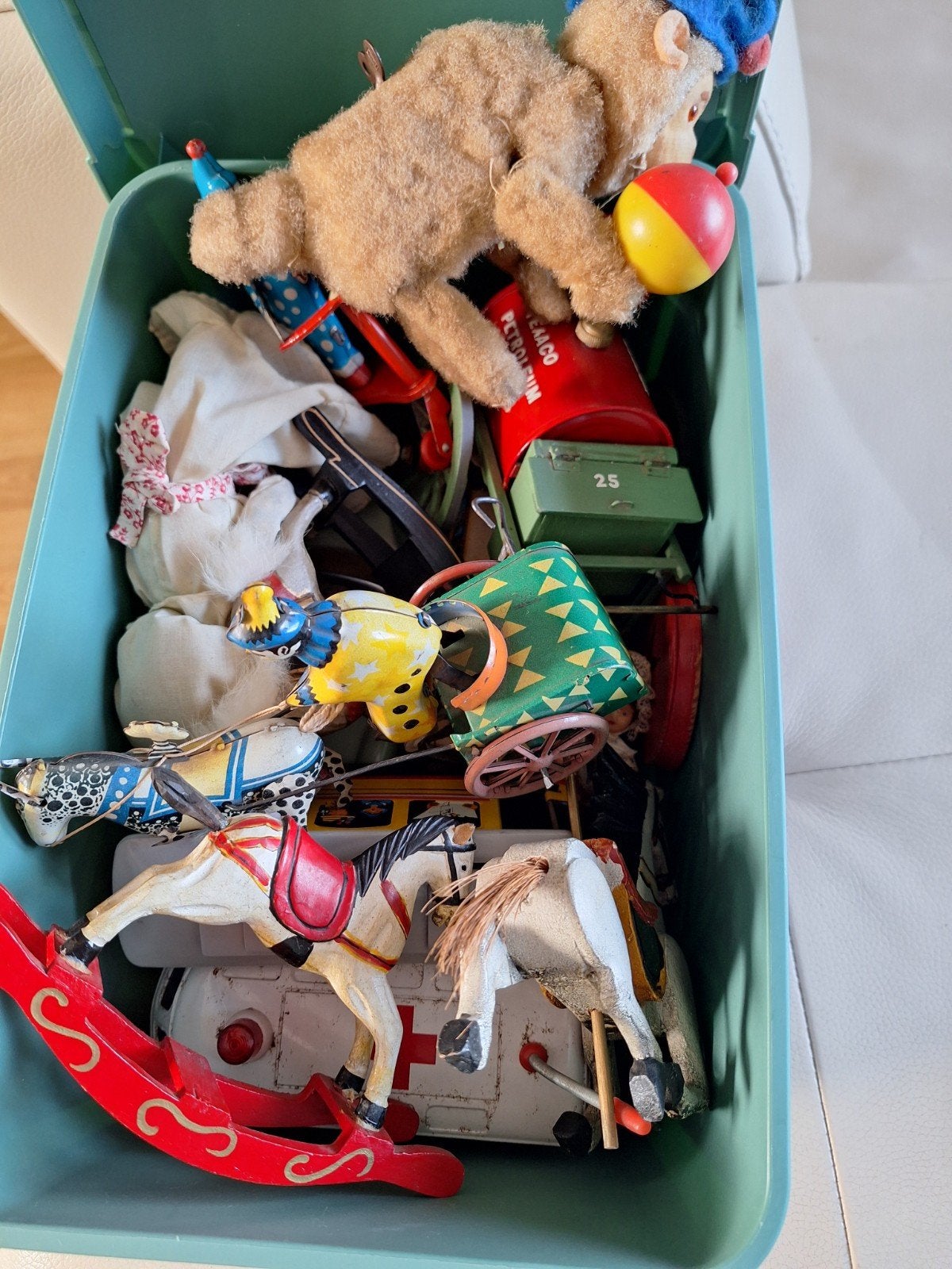 Verzameling Blikken en Houten Speelgoedfiguren, Ophalen, Gebruikt