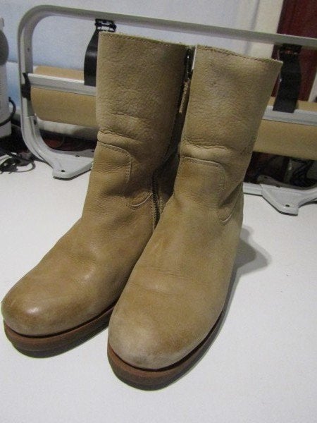 F1818 Fred de la Bretonière 38 Shabbies laarsjes beige kort, Kleding | Dames, Fred de la Bretoniere, Verzenden, Beige, Lage of Enkellaarzen