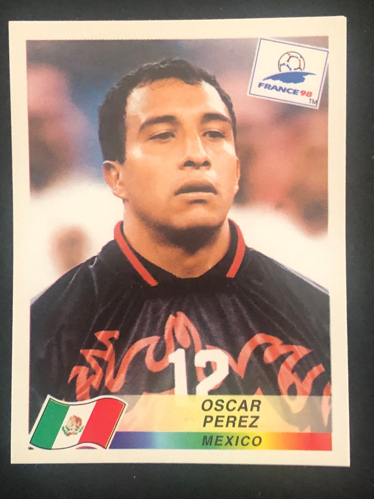 Oscar Perez Mexico Panini France 98 WK Voetbal Plaatje #370, Ophalen of Verzenden, Zo goed als nieuw, Sticker