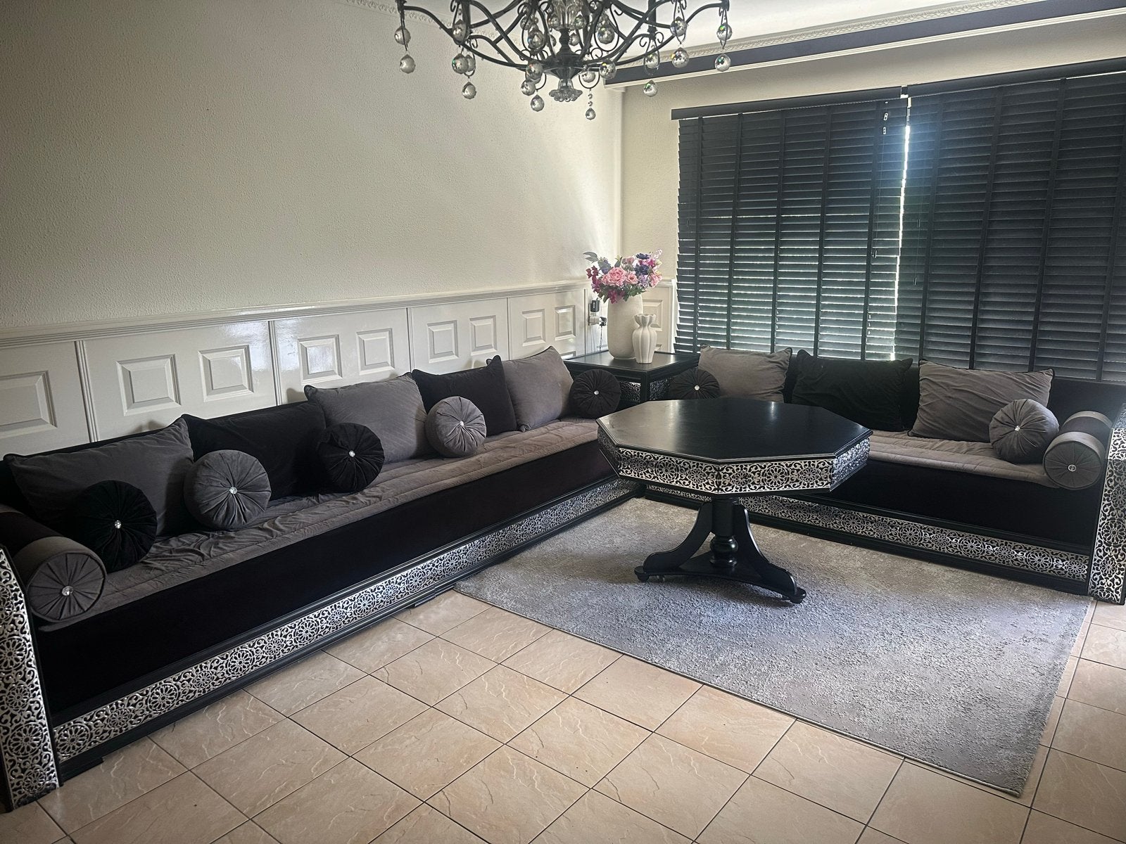 Marokaanse bank/ sedari, Ophalen, Gebruikt, 100 tot 125 cm, Hoekbank