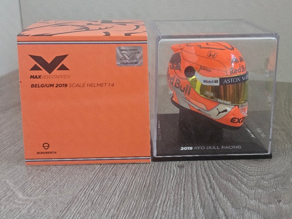 Helm 1:4, Max Verstappen # 33, Spa 2019.  ** Zeldzaam**, Ophalen of Verzenden, Zo goed als nieuw, Formule 1