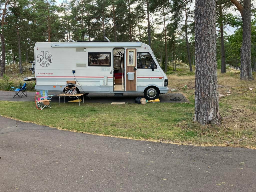 Fiat Mirage camper (1994) - 6 persoons, Caravans en Kamperen, Campers, Integraal, Ringverwarming, Fiat, Treinzit