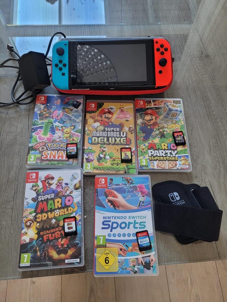Nintendo Switch + 5 Top Games Compleet €250 korting!, Ophalen of Verzenden, Zo goed als nieuw, Switch Original