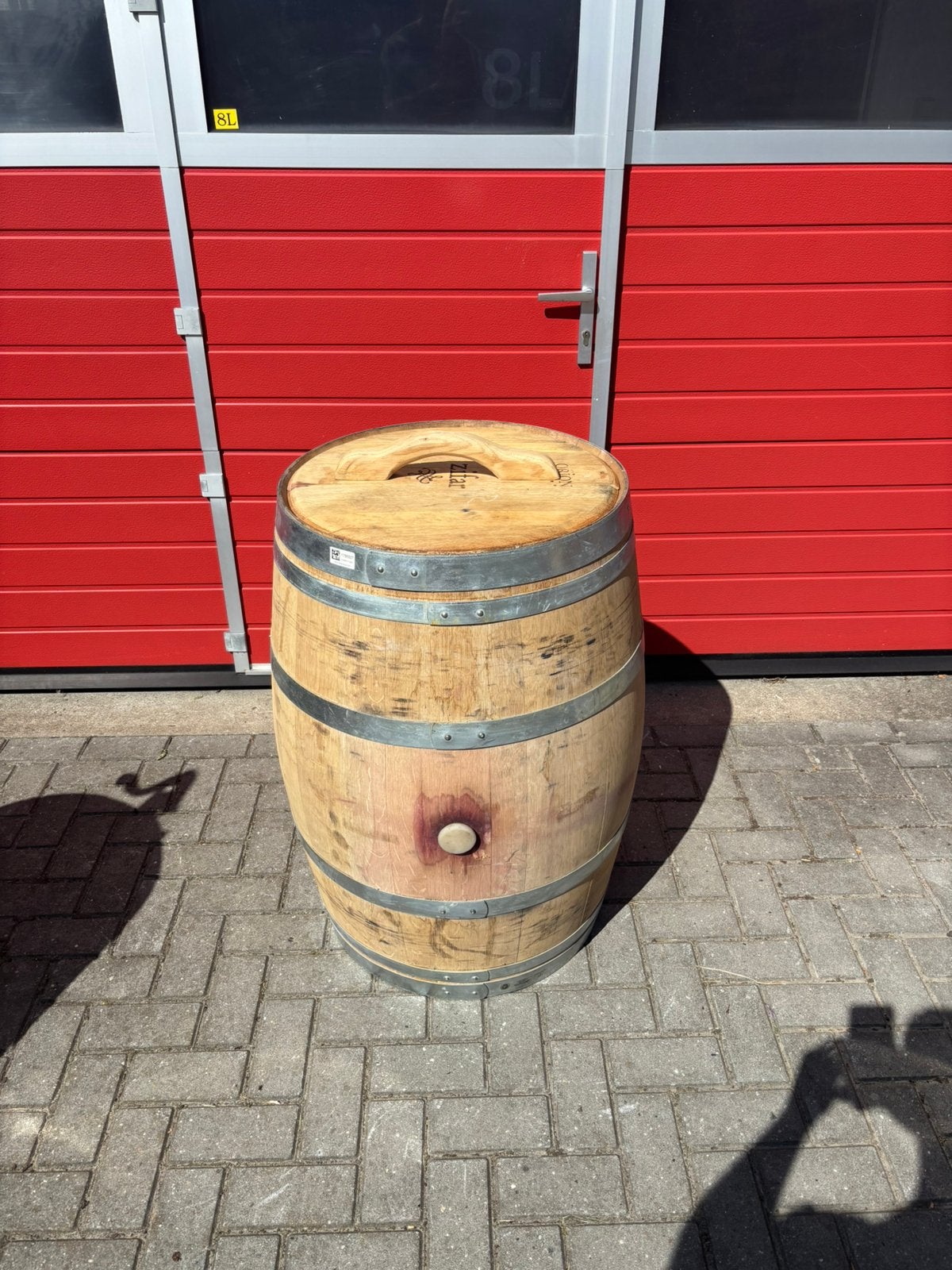 Wijnvat/regenton met deksel 225 liter, Ophalen, Poortingaverhuur@gmail.com, Zo goed als nieuw, Appelscha