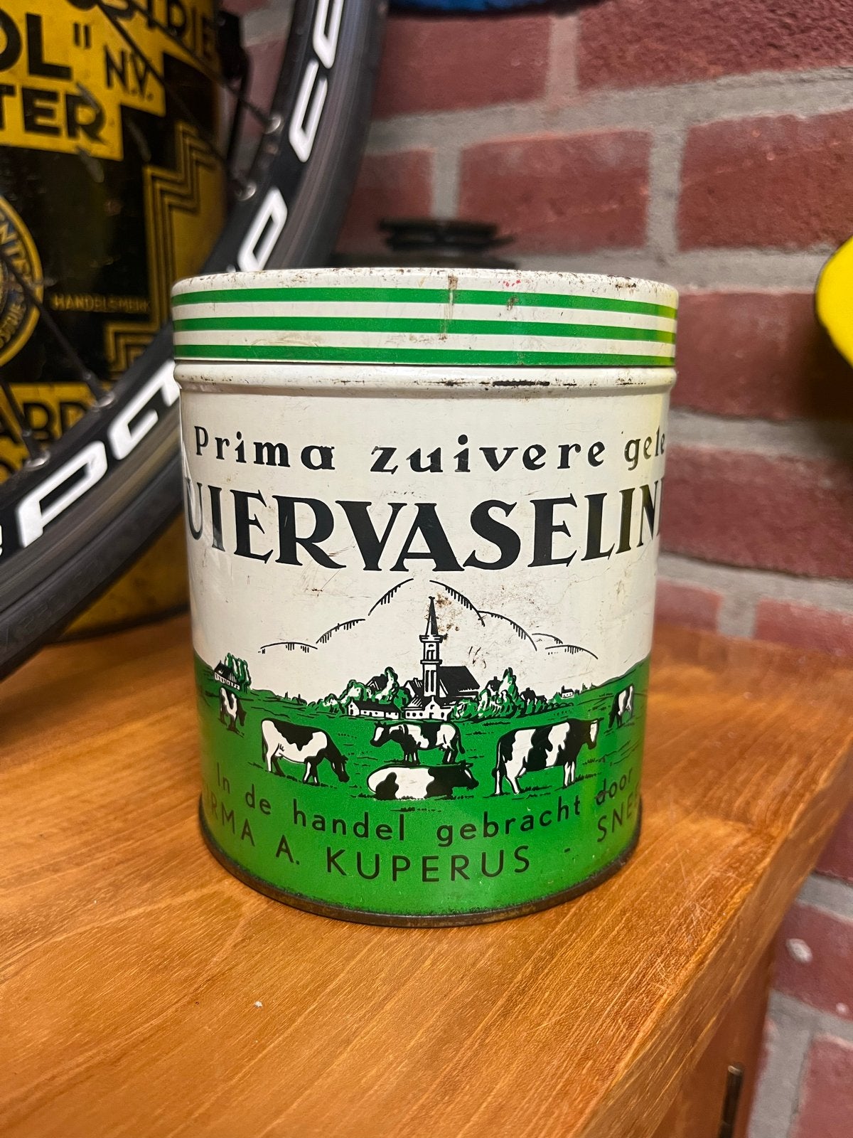 Vintage blik Uiervaseline Kuperus Sneek, Ophalen of Verzenden, Gebruikt, Overige, Overige merken