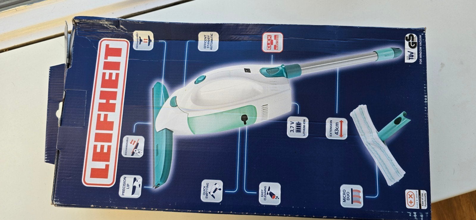 Leifheit Raamzuiger Dry & Clean Starter Set, 33 - 40 uur, Overige niveaus, Overige vormen