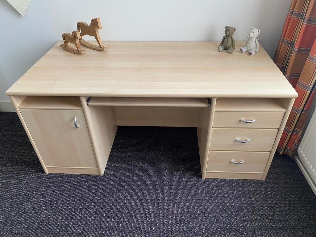 Bureau, Huis en Inrichting, Ophalen, 160 cm, Gebruikt, Met lades
