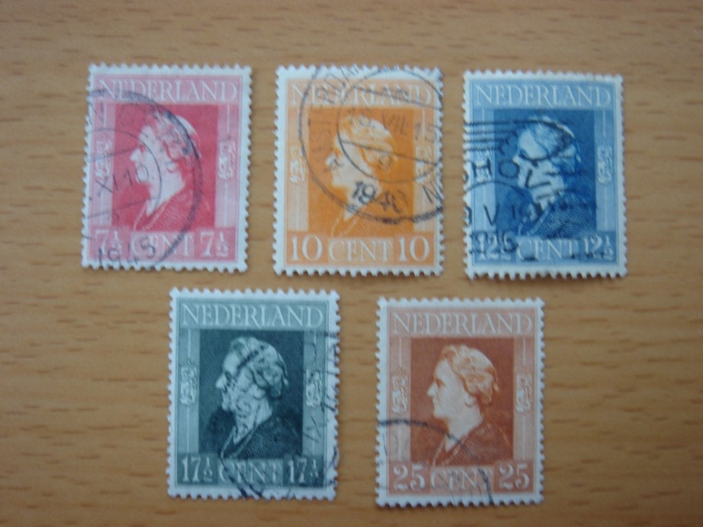 Bevrijding 5x NVPH 432, 433, 434, 436 en 439   Gestempeld, Ophalen of Verzenden, Na 1940, Gestempeld