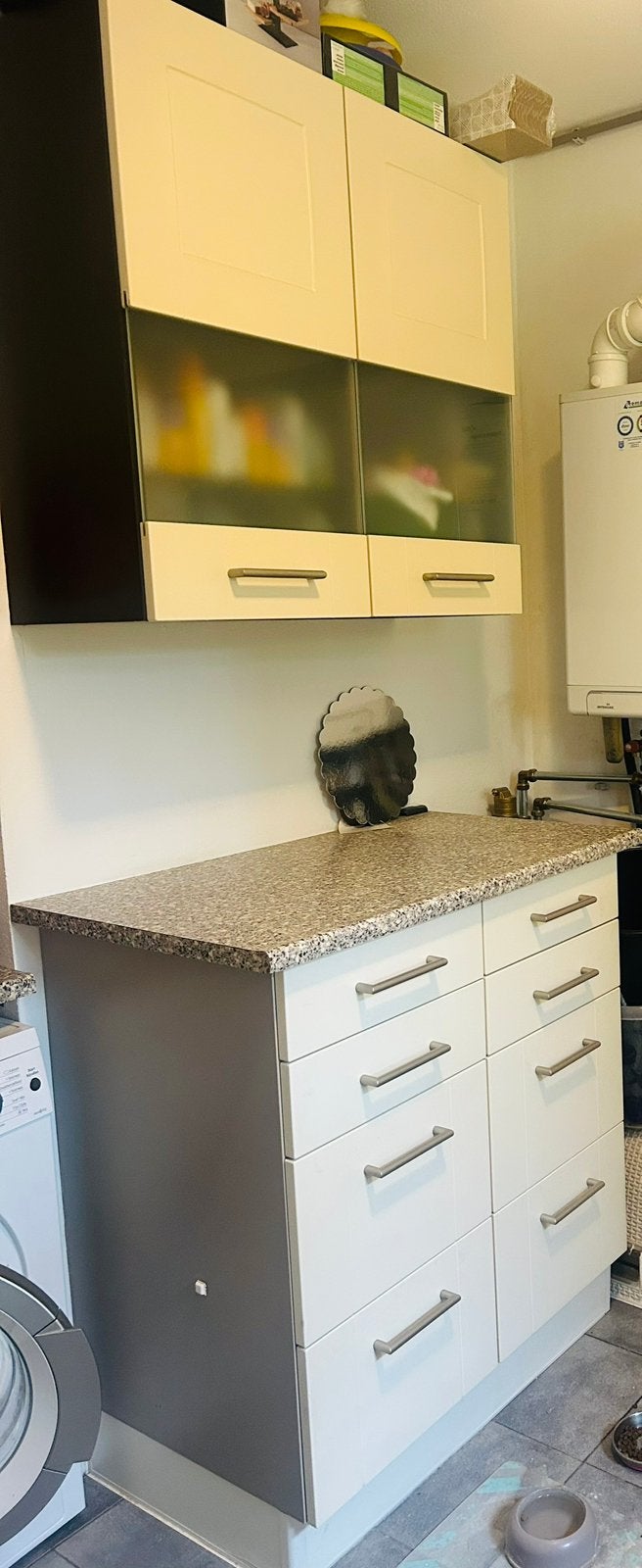 Keukenblok 100x60, Ophalen, Gebruikt, Wit, Enkelwandige keuken