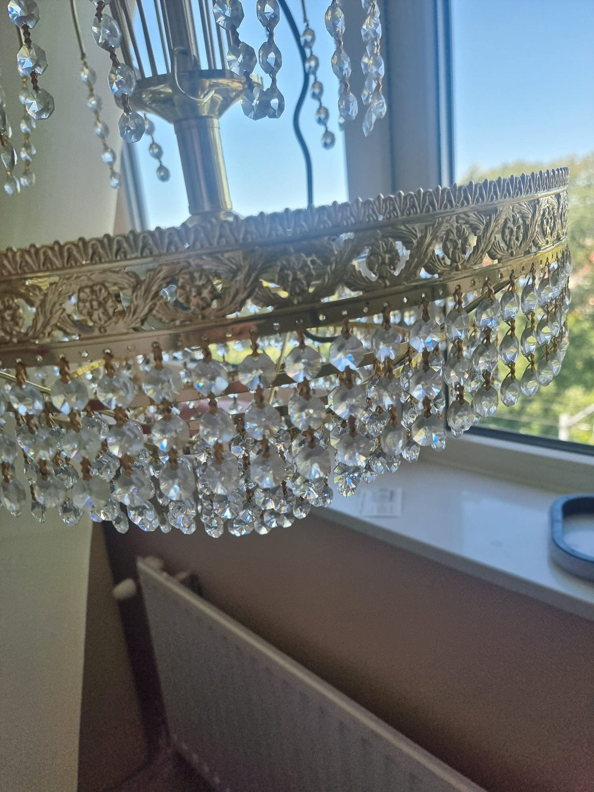 plafond kroonluchter, Huis en Inrichting, Lampen | Kroonluchters, Ophalen of Verzenden, Zo goed als nieuw