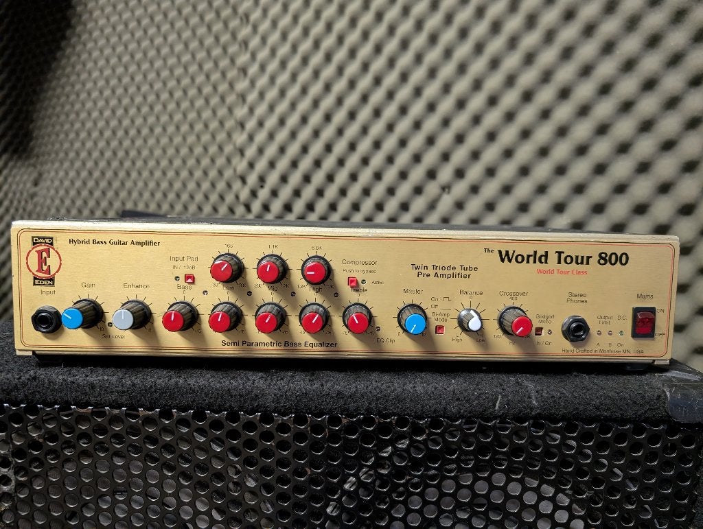Eden WT800 + D610XLT 6x10 basstack – Made in USA, Ophalen, Gebruikt, Basgitaar, 100 watt of meer