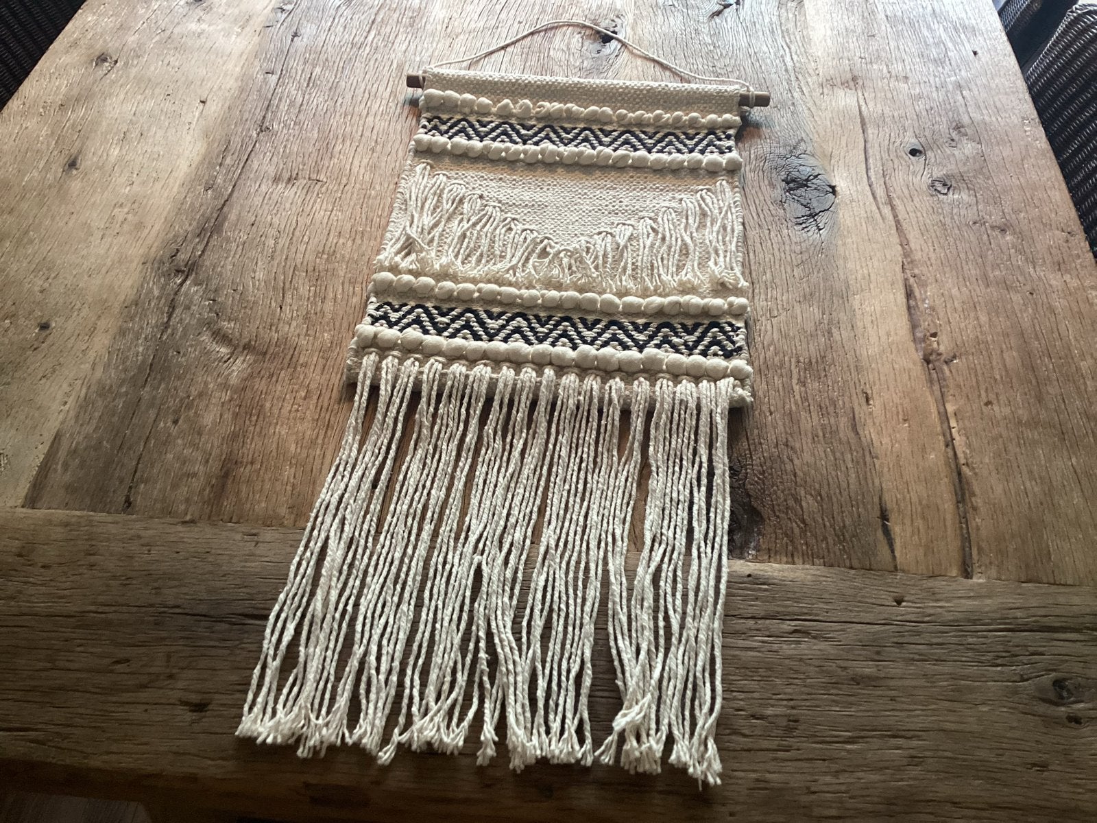 Boho wandkleed van 100% katoen, handgemaakt in India, Meerkleurig, Boho, Ophalen of Verzenden, Zo goed als nieuw