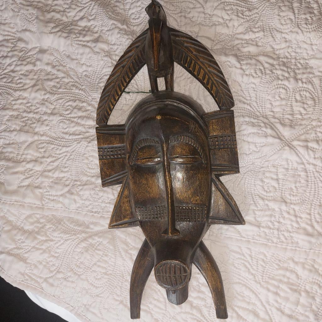 Vintage Afrikaans Masker - Handgesneden Hout, Antiek en Kunst, Kunst | Niet-Westerse kunst, Ophalen