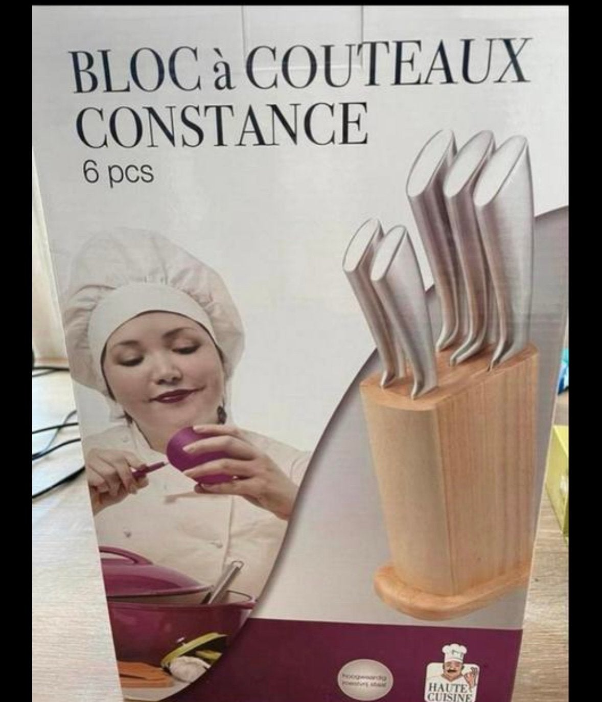 Haute Cuisine Messenblok Constance - Nieuw, Ophalen, Overige typen, Hout, Nieuw