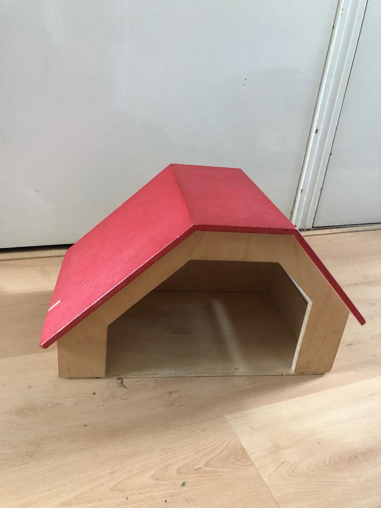 Houten- speeldiertjes stal, Kinderen en Baby's, Speelgoed | Houten speelgoed, Ophalen, Gebruikt, Overige typen