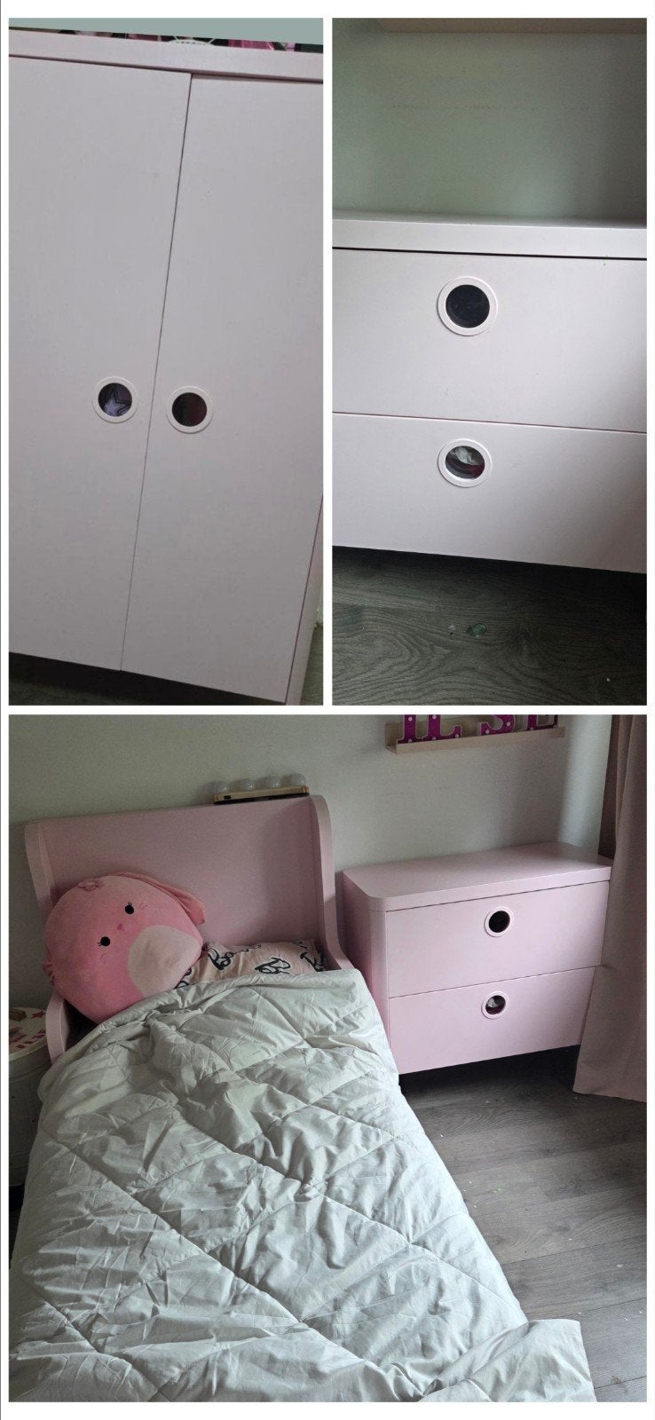 Complete meidenkamer: meegroeibed, ladekast, kledingkast, pl, Ophalen