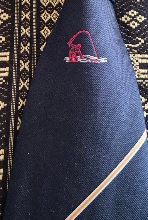 Albatros Sportvisser stropdas blauw Hengelsport, Ophalen of Verzenden, Nieuw, Gebruiksvoorwerp