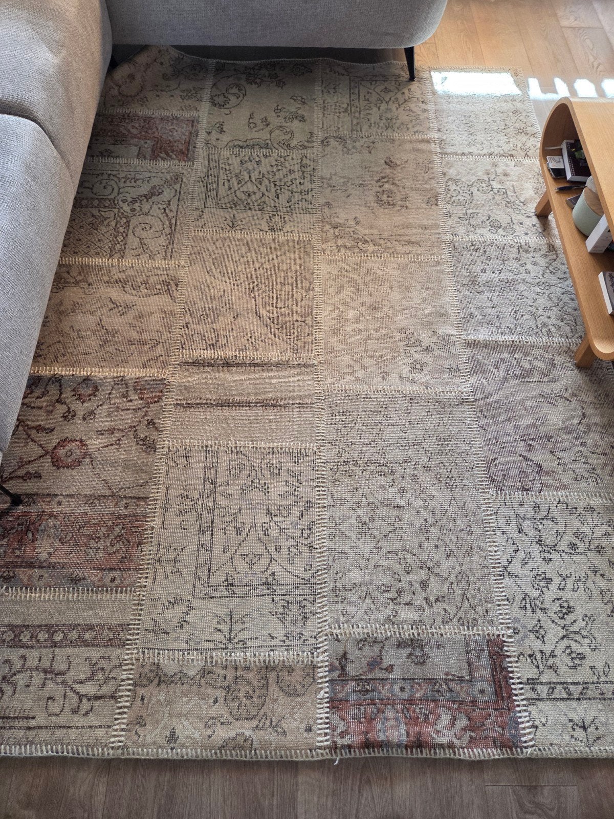 vintage kleed 240x170, Huis en Inrichting, Beige, 150 tot 200 cm, Vintage, 200 cm of meer