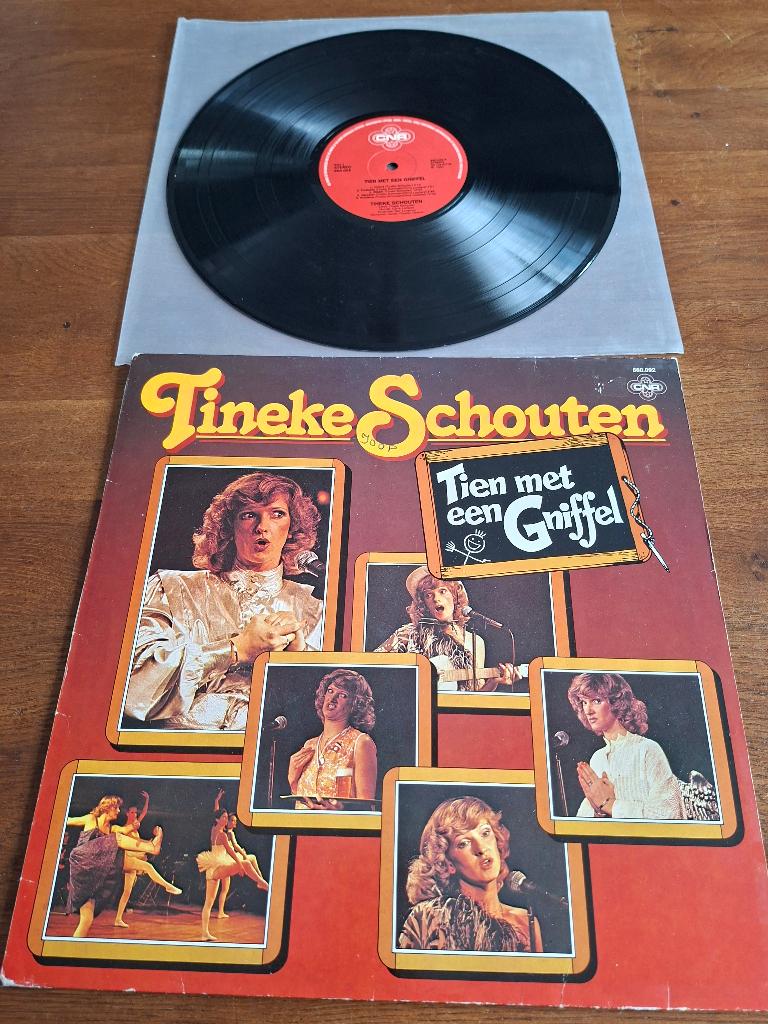 Lp tineke schouten,tien met een griffel, Cd's en Dvd's, Gebruikt, 1980 - 1989, Ophalen of Verzenden, Levenslied of Smartlap