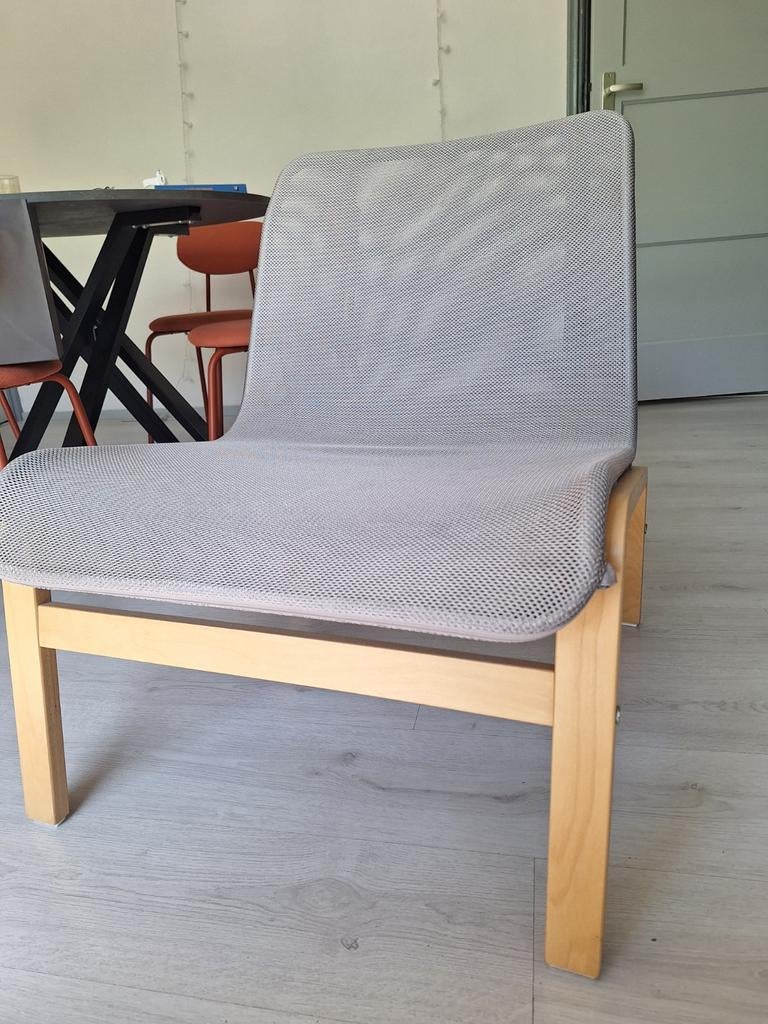 Grijze loungestoelen,  2 stuks, Huis en Inrichting, Stoelen, Ophalen, Gebruikt, Twee, Modern, Scandinavisch