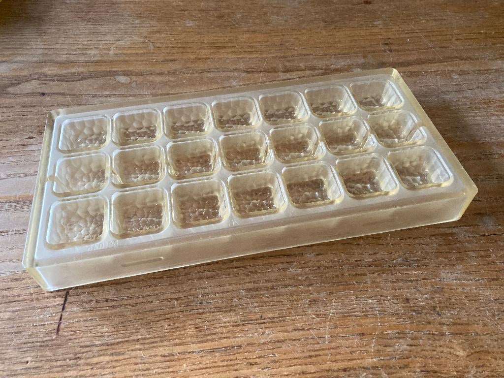 Vintage chocoladevorm JKV polycarbonaat bonbon vierkant, Ophalen of Verzenden