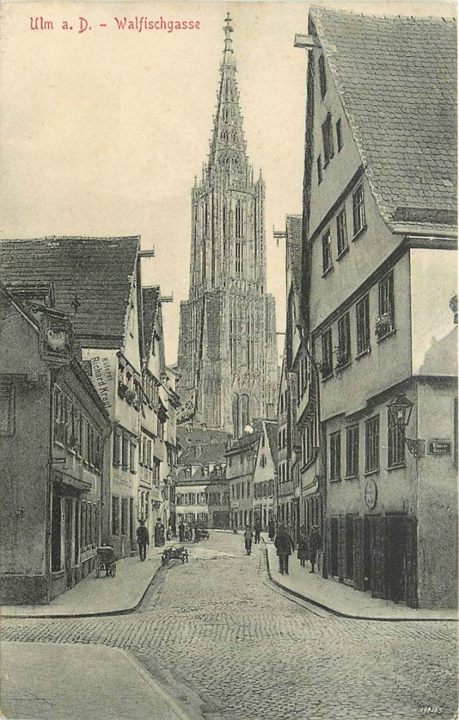 379-081-013 Ulm Walfischgasse, Verzamelen, Ansichtkaarten | Buitenland, Duitsland, Voor 1920, Verzenden