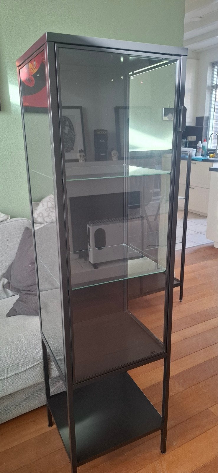 Ikea Rudsta vitrinekast hoog model, Ophalen, Minder dan 50 cm, Met deur(en), Zo goed als nieuw