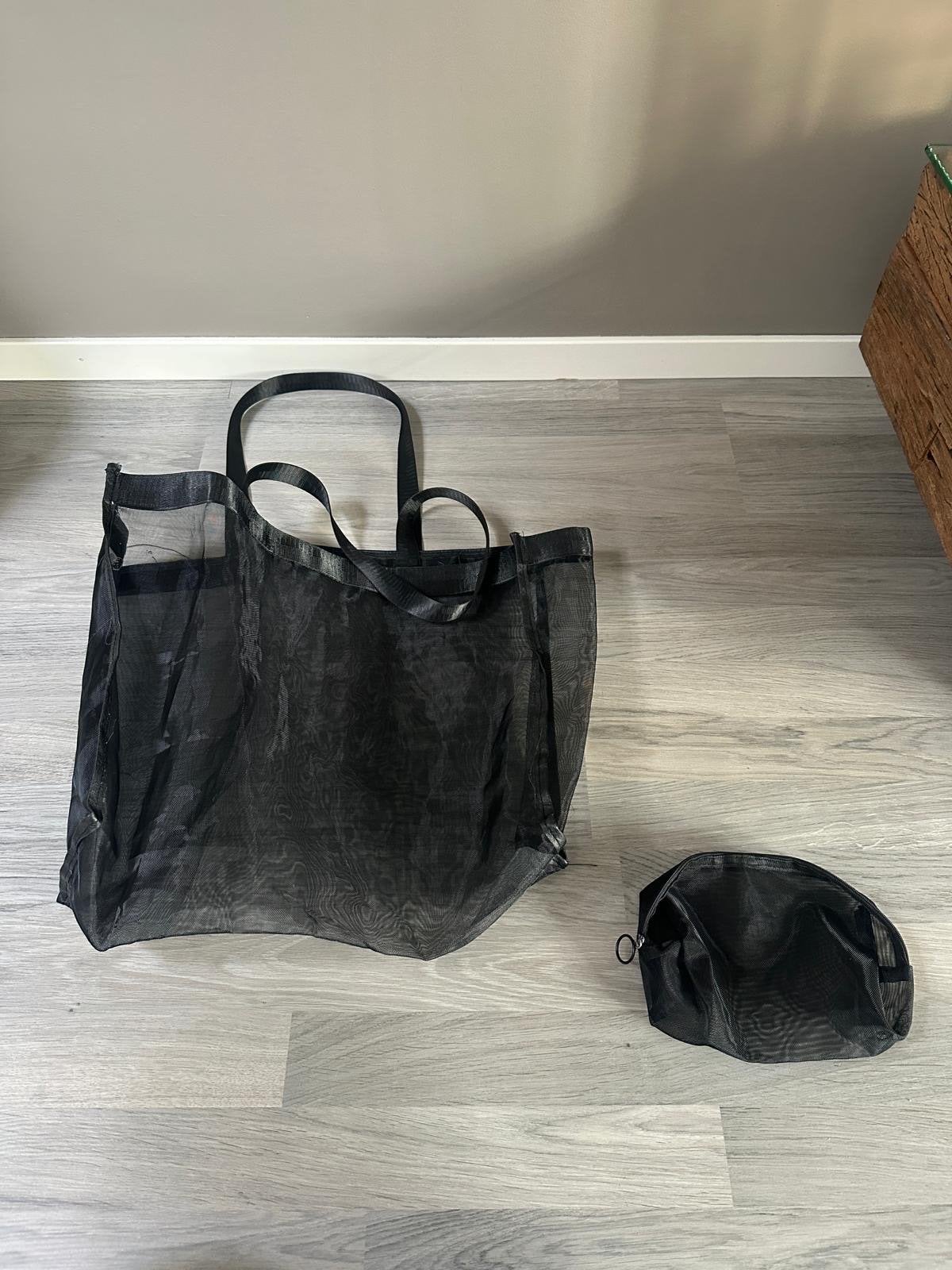 Strandtas en toilettas - Eenmalig gebruikt, Ophalen of Verzenden, Zo goed als nieuw, Zwart, Heer of Dame